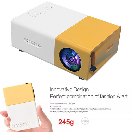 Portable Wired Projector Mobile Phone With Retractable Bracket LED Mini Home Video Equipment 1080P HD Screen USB&SD&AV&Hd